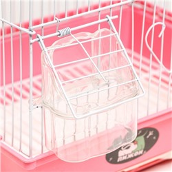 Клетка для птиц укомплектованная Bd-2/1d, 32 х 22 х 45 см, розовая