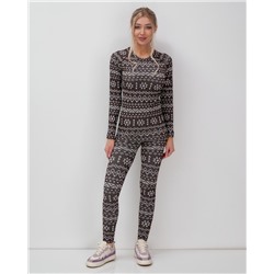 Комплект женского термобелья коричневого цвета 2520K