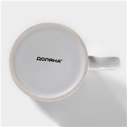 Кружка - хамелеон Доляна «Мечтай и улыбайся», 350 мл, керамика, белая