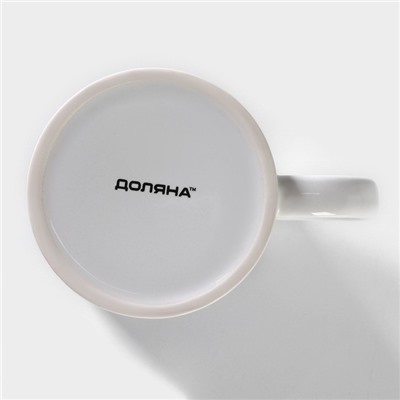 Кружка - хамелеон Доляна «Мечтай и улыбайся», 350 мл, керамика, белая