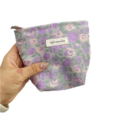 Fresh cosmetic bag, cloth, handheld travel bag, underwear, liner, flowered