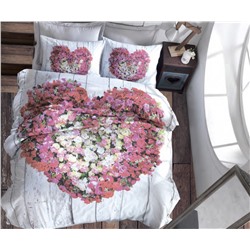 Комплект Постельного Белья Евро 2 сп. Ранфорс 3D Life Ranforce Garden Vizon - cotton box