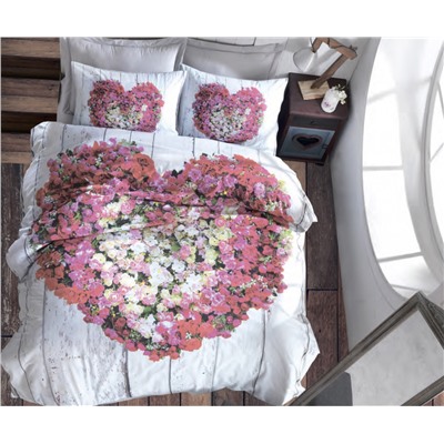 Комплект Постельного Белья Евро 2 сп. Ранфорс 3D Life Ranforce Garden Vizon - cotton box