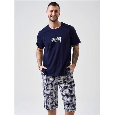 Мужской комплект "Рестарт" (бриджи) 2449-К / Синий