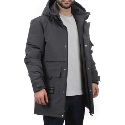 8895 DK. GRAY Куртка мужская зимняя облегченная (130 гр. холлофайбер)