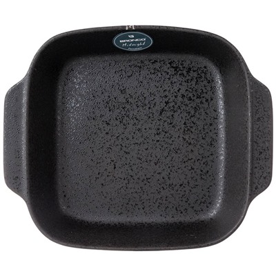 БЛЮДО ПРЯМОУГОЛЬНОЕ С РУЧКАМИ BRONCO "MIDNIGHT" 25,5*21,5*5 СМ (КОР=12ШТ.)