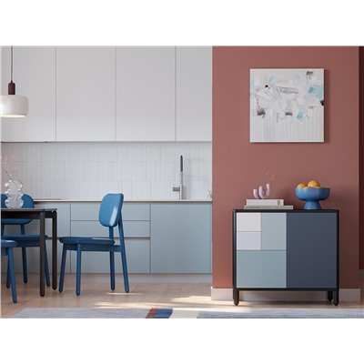 Панно декоративное Fleur, 60х60 см, голубое
