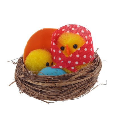 GAEM Набор из 6-ти изделий декоративных "Гнездо пасхальное" (4,5*3,5), L18 W14 H5,5 см