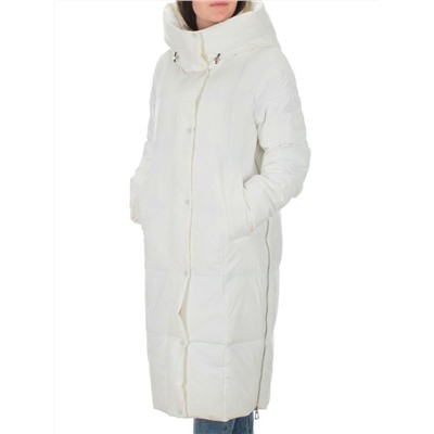 22361 WHITE Пальто зимнее женское облегченное (150 гр. холлофайбера)