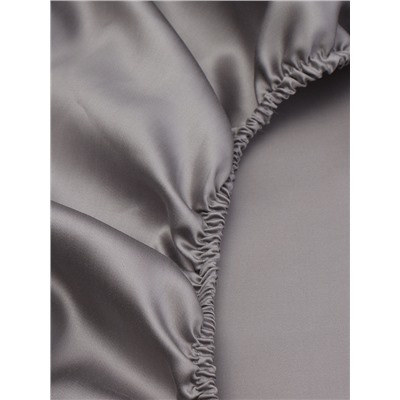 Простыня на резинке SL Home Tencel 200*200+30 см , цв. серый