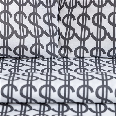 Постельное белье Этель 1.5 сп Dollars 143*215 см,150*214 см, 70*70 см 2 шт,бязь 125 г/м2