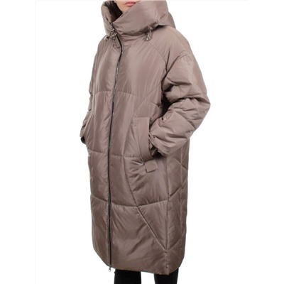 118 LILAC/BEIGE Пальто зимнее женское (холлофайбер 200 гр.)