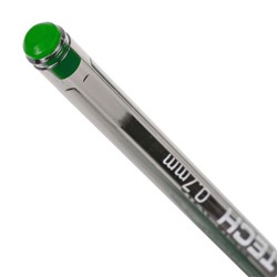 Ручка шариковая масляная Pensan My-Tech, узел-игла 0.7 мм, чернила зелёные