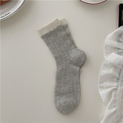Colored brand summer thin knee socks, Korean style, mid-length