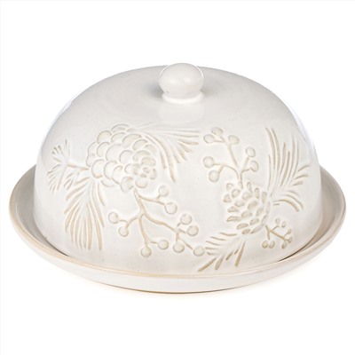 БЛЮДО СЕРВИРОВОЧНОЕ С КРЫШКОЙ КОЛЛЕКЦИЯ "PINE CONES", 19,6*19,6*10,5 СМ