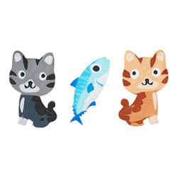 Ластик deVENTE Candy Cat, набор 6 штук, 40х27х7мм и 40х17х5мм, железная банка