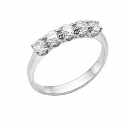 Кольцо с фианитом родированное серебро 925*