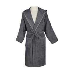 Халат Велюровый Мужской (M) Ecosoft Antrasit Bay Medium Bornoz- EcoCotton