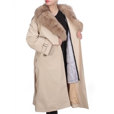 21003 BEIGE Пальто зимнее женское MAILILUO (150 гр. холлофайбера)