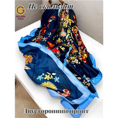 Платок шелковый большой "Парижанка" Арт 2428/27