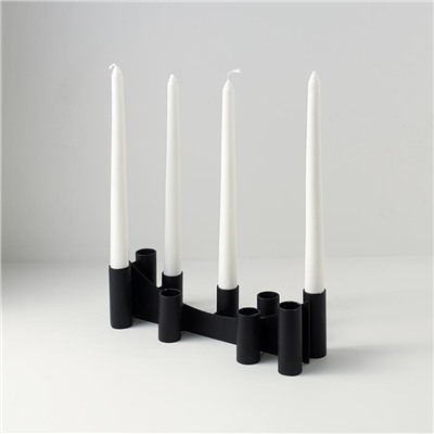 Подсвечник Bruks, 8 см, черный