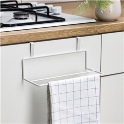 Держатель для полотенец на дверцу Доляна, 24.5×10×10 см, белый