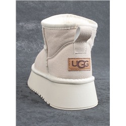 04-UA-3 BEIGE Угги зимние женские (натуральная замша, натуральная шерсть)