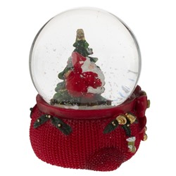 Фигурка декор в стекл шаре "Дед Мороз", D 6 см, L7 W7 H8 см