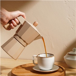 Кофеварка гейзерная SL Home «Ферамо», 300 мл, 11×15.5×20 см, бежевая