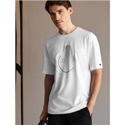 Свободная футболка  с авторским принтом