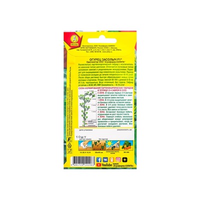 Семена огурца "Засолыч", F1, 10 шт.