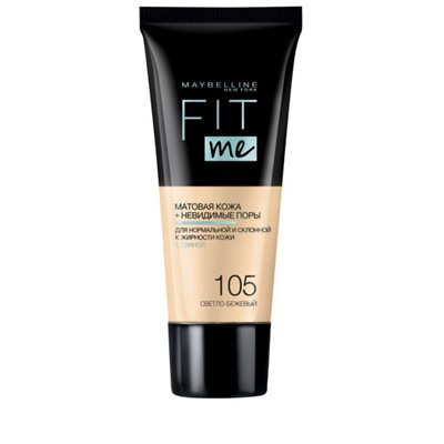 2 Maybelline Тональный крем ФИТ МИ 105 свет. беж.