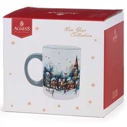 КРУЖКА AGNESS "С НОВЫМ ГОДОМ!" 320 МЛ,11,5*8*9,5 СМ