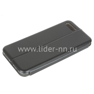 Чехол-книжка для Huawei Honor 10 Brauffen (горизонтальный флип) черная (пакет)