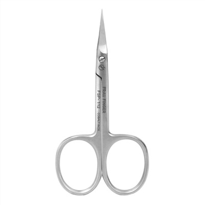 Frau Finger Ножницы маникюрные для кутикулы изогнутые / Professional FSP-112DP, матовые, ручная заточка, 9 см