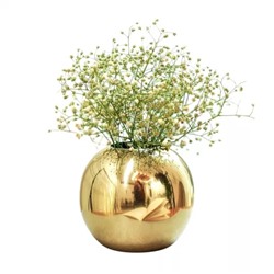 Металлическая ваза для цветов, Metal Ball Round Flower Vase (Gold, Small), произв. Behoma