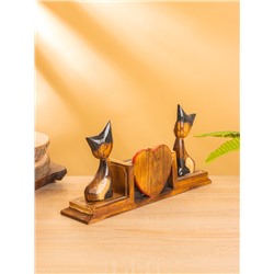 Вечный календарь настольный «Кошки», 6.5×28×15 см, дерево