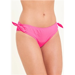 Textured Bow Bikini Bottoms