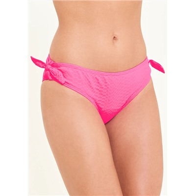 Textured Bow Bikini Bottoms