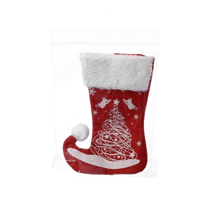 Носок для подарков «Волшебство. Ёлочка с подарками», 18×25 см, красный