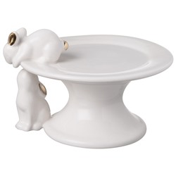 БЛЮДО НА НОЖКЕ 16.8*14.5*10.5 СМ