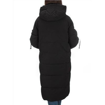 H303 BLACK Пальто зимнее женское (200 гр. холлофайбер)