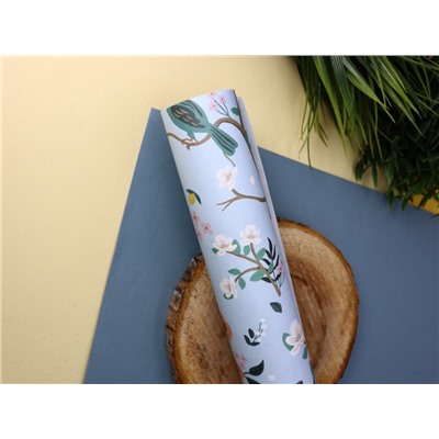 Упаковочная бумага «Flora», blue (50*70 см)