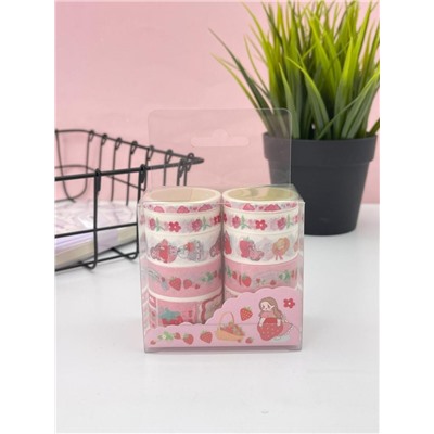 Набор декоративного скотча 10 шт. "Food stories", girl, шоу-бокс 8 шт.