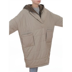 8030 DK. BEIGE Куртка демисезонная женская (100 гр. холлофайбер)