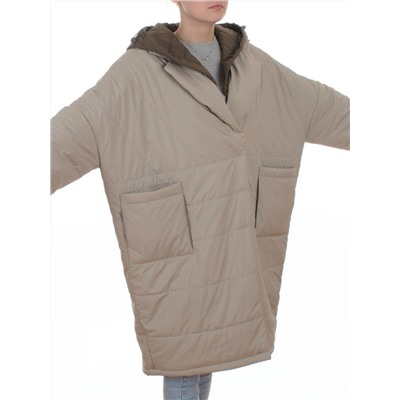 8030 DK. BEIGE Куртка демисезонная женская (100 гр. холлофайбер)