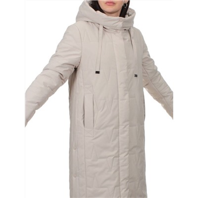 1120 BEIGE Пальто зимнее облегченное женское (холлофайбер 150 гр.)