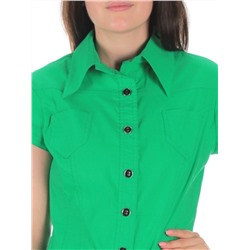 9413 GREEN Платье женское (85% хлопок, 10% вискоза, 5% лайкра)