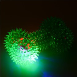 Игрушка для собак «Светящаяся кость», TPR, 10.5 см, зелёная