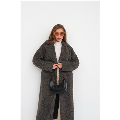 Шубка утеплённая 24558 (серо-зелёный)